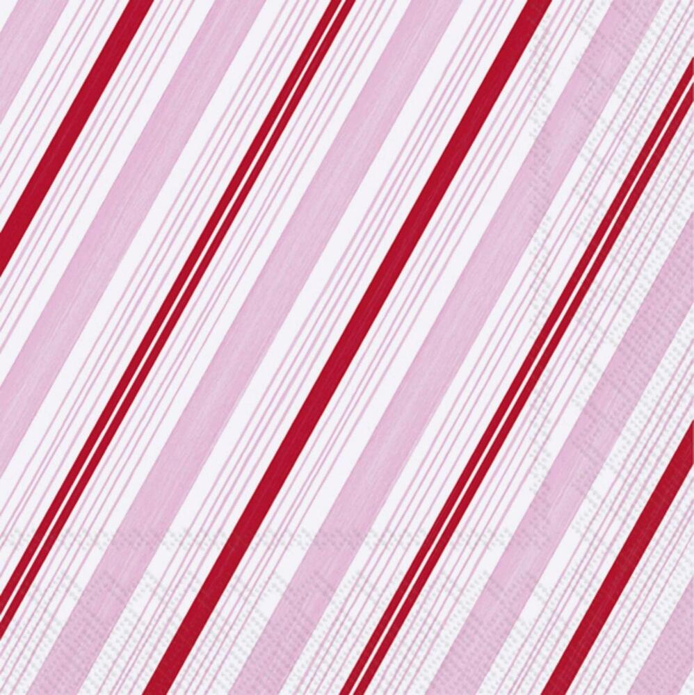 Peppermint Stripes Cocktail Napkin By Boston International by Mariposa