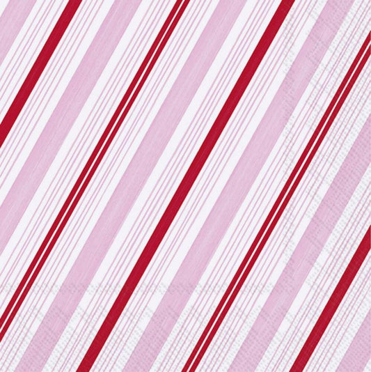 Peppermint Stripes Cocktail Napkin By Boston International by Mariposa