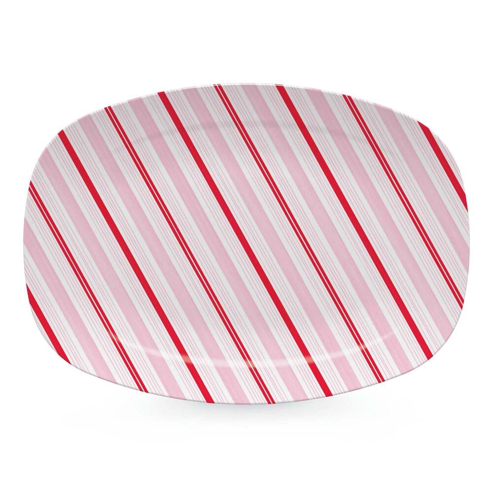Peppermint Stripes Platter by Mariposa