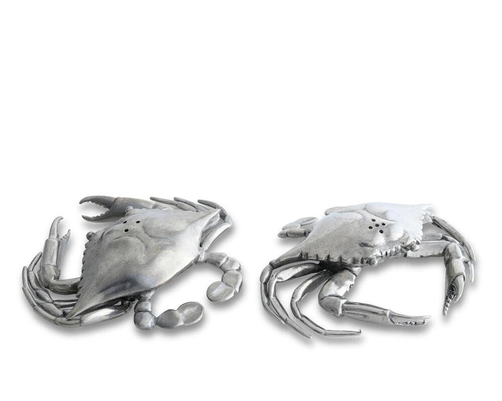 Pewter Blue Crabs Salt & Pepper Set by Vagabond House 3