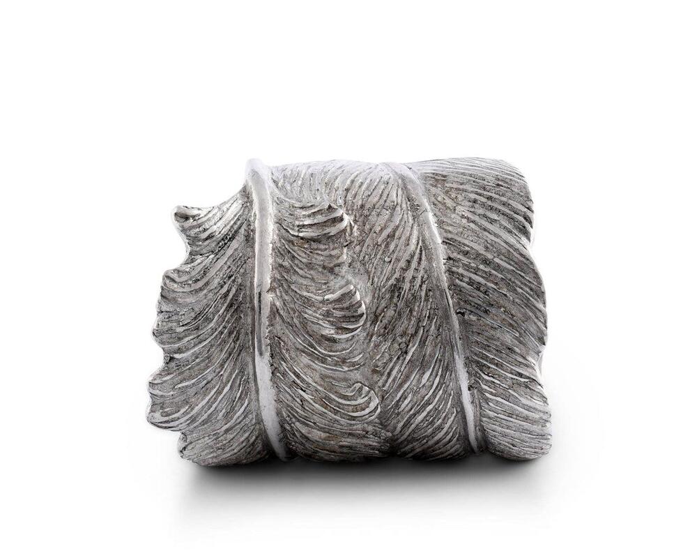 Pewter Feather Napkin Ring by Vagabond House 3