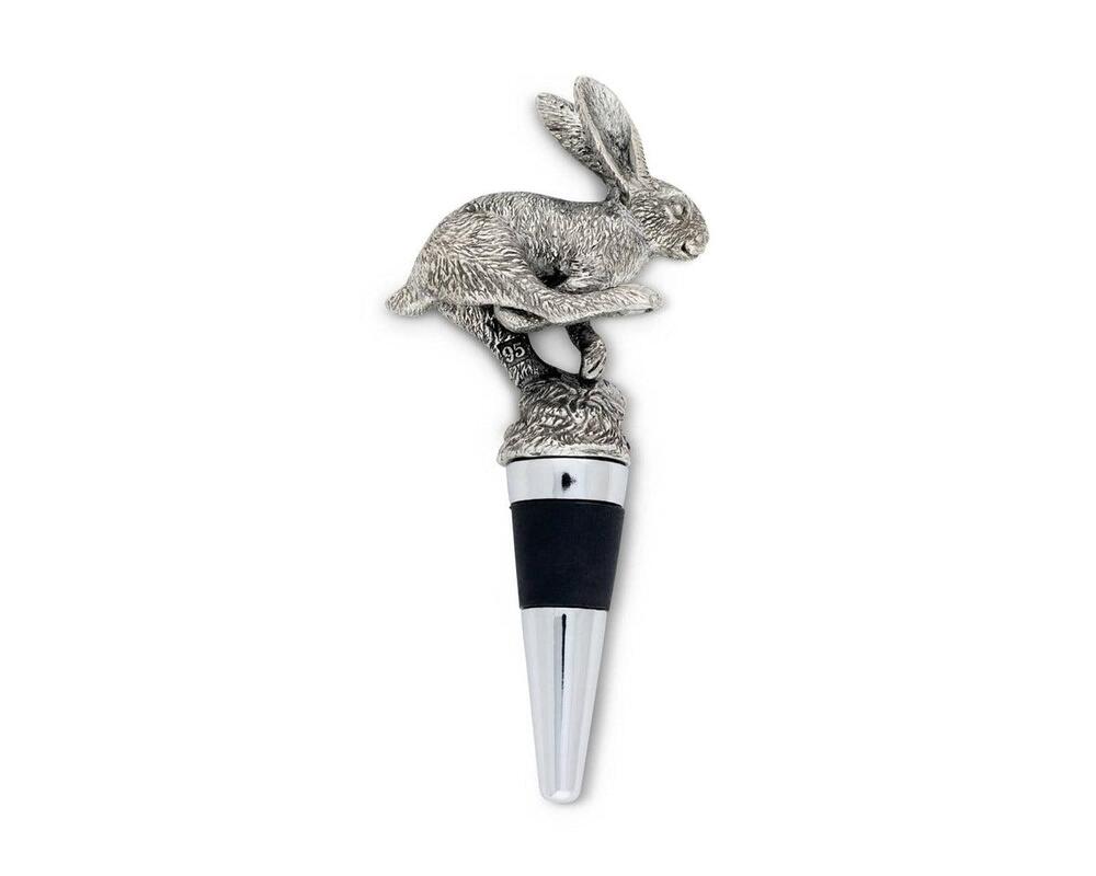 Pewter Jumping Hare Bottle Stopper by Vagabond House 1