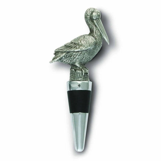 Pewter Pelican Bottle Stopper by Vagabond House