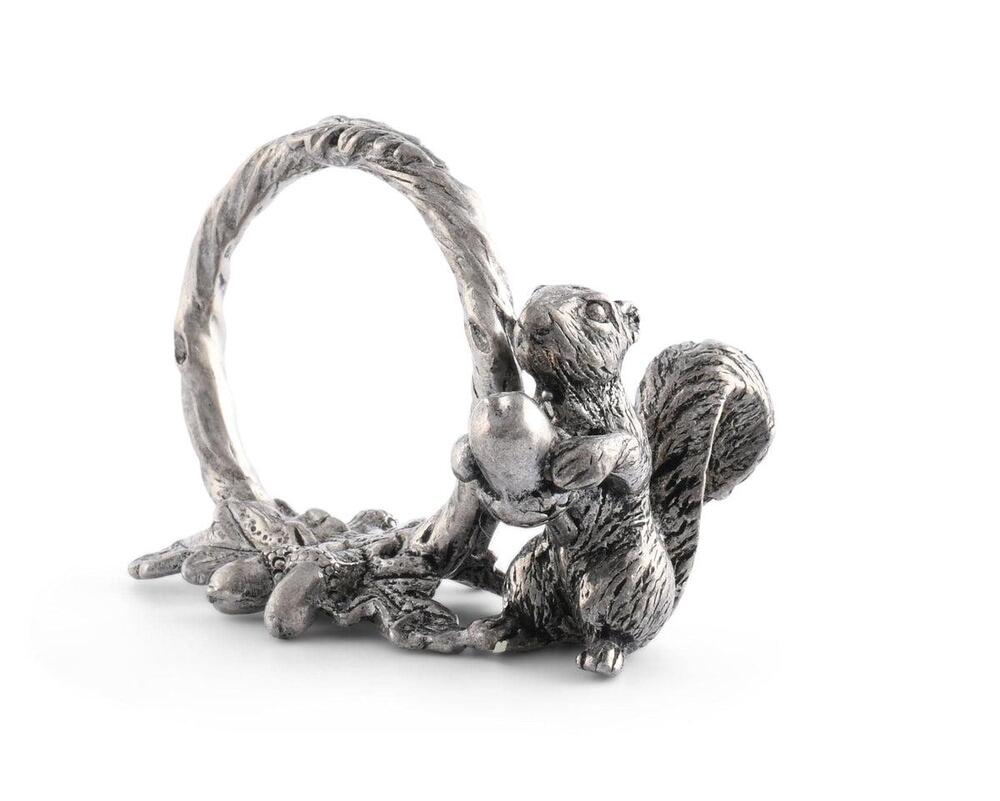 Pewter Squirrel Branch Napkin Ring by Vagabond House 2