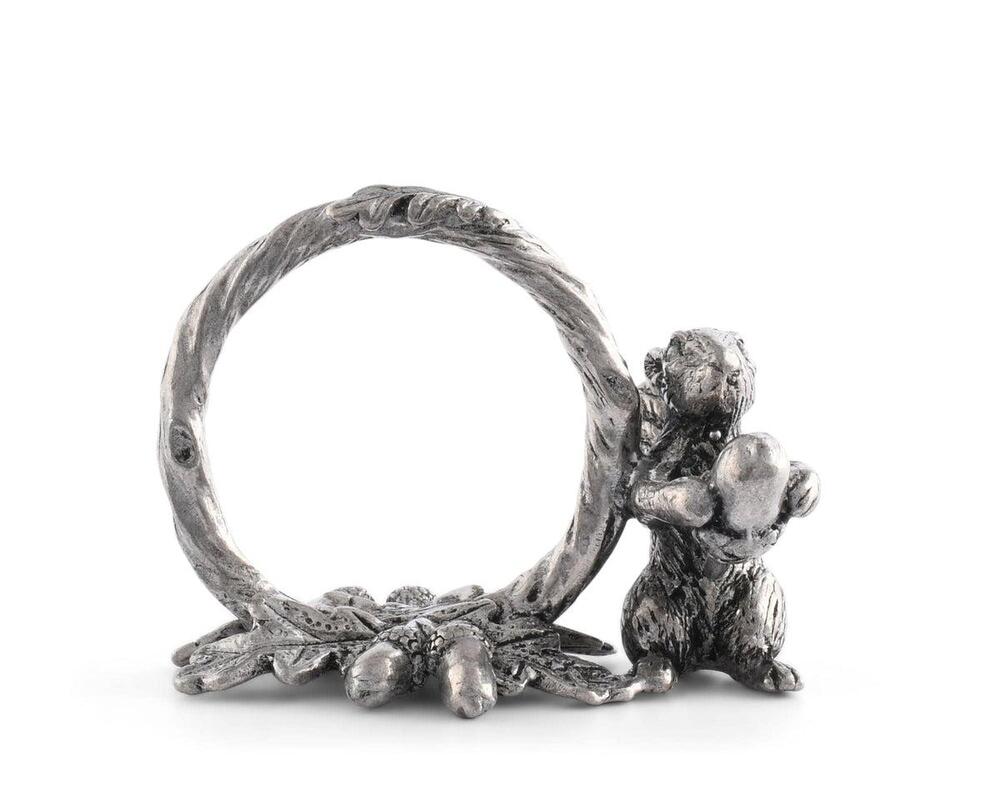 Pewter Squirrel Branch Napkin Ring by Vagabond House 3