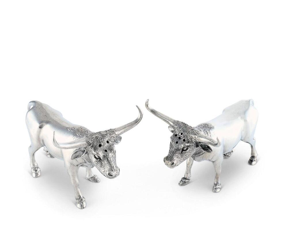 Pewter Steers Salt & Pepper Set by Vagabond House 1