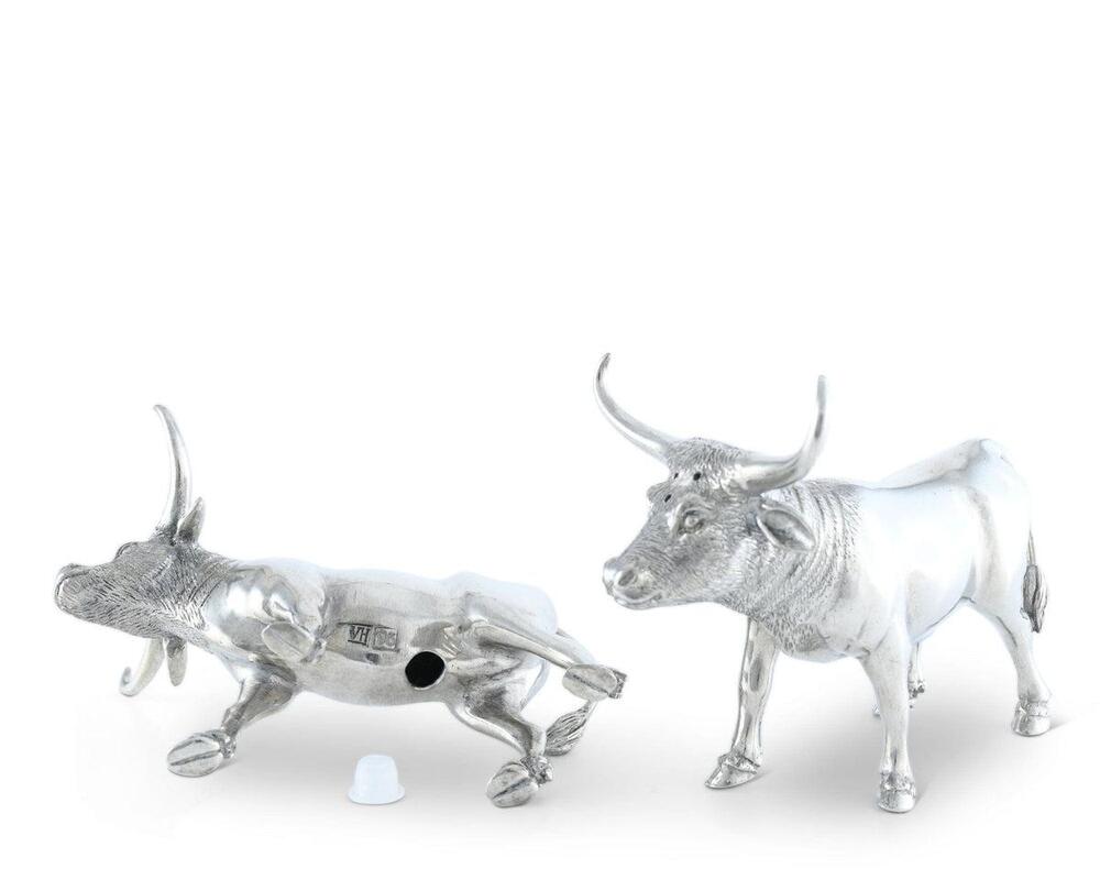 Pewter Steers Salt & Pepper Set by Vagabond House 2