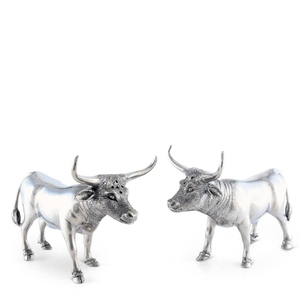Pewter Steers Salt & Pepper Set by Vagabond House