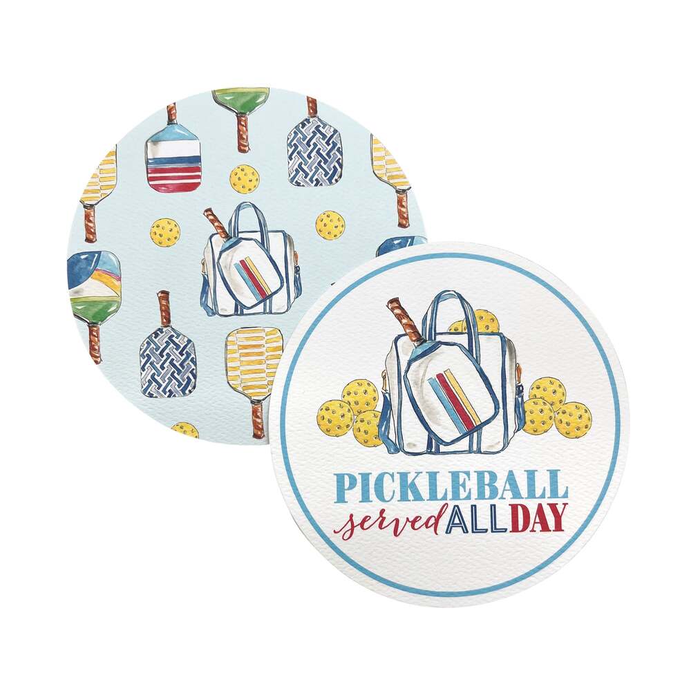 Pickleball Served All Day Beaded Coaster Set by Mariposa Additional Image 2