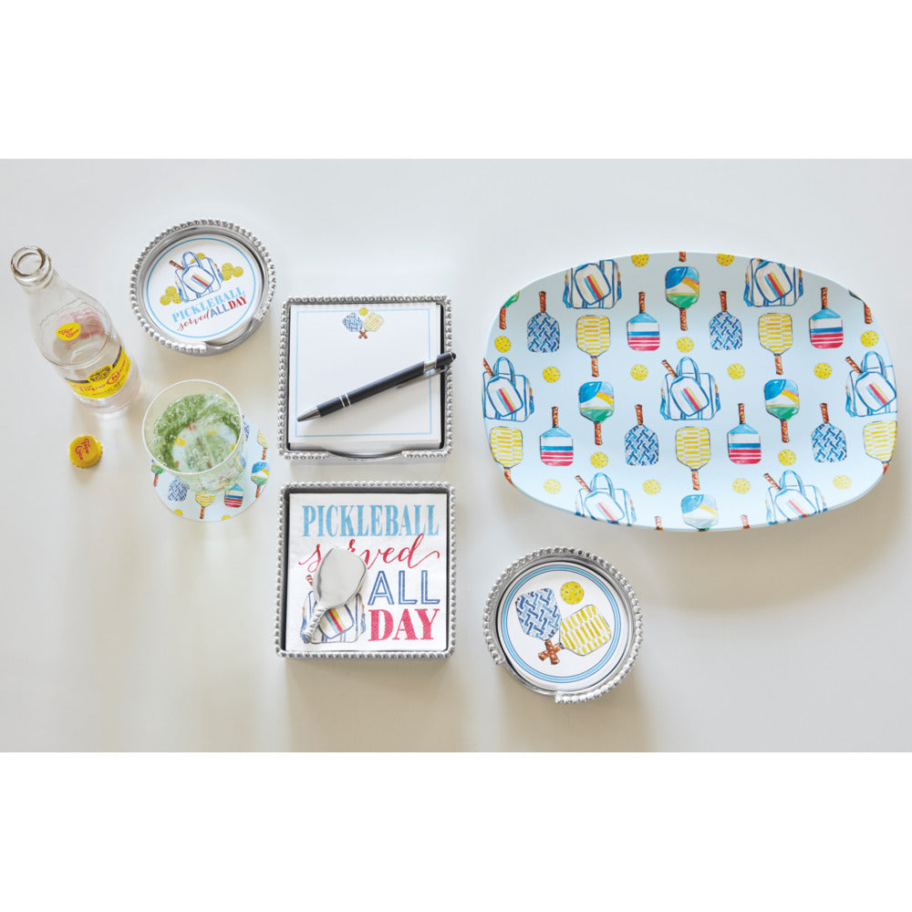 Pickleball Served All Day Beaded Coaster Set by Mariposa Additional Image 3