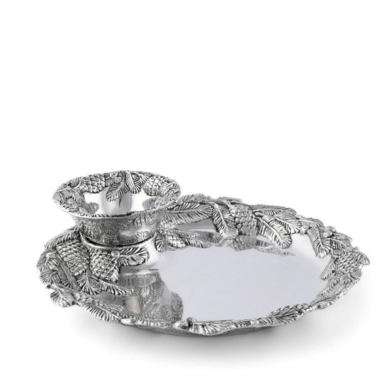Pine Cone Forest Chip And Dip Tray by Arthur Court Designs