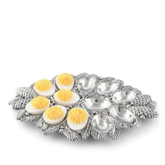 Pine Cone Forest Deviled Egg Server by Arthur Court Designs