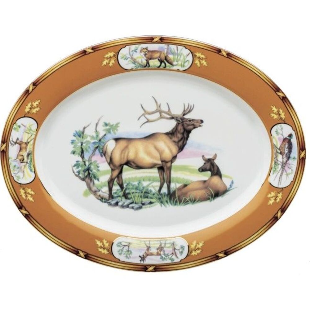 Platter Elk American Wildlife by Julie Wear