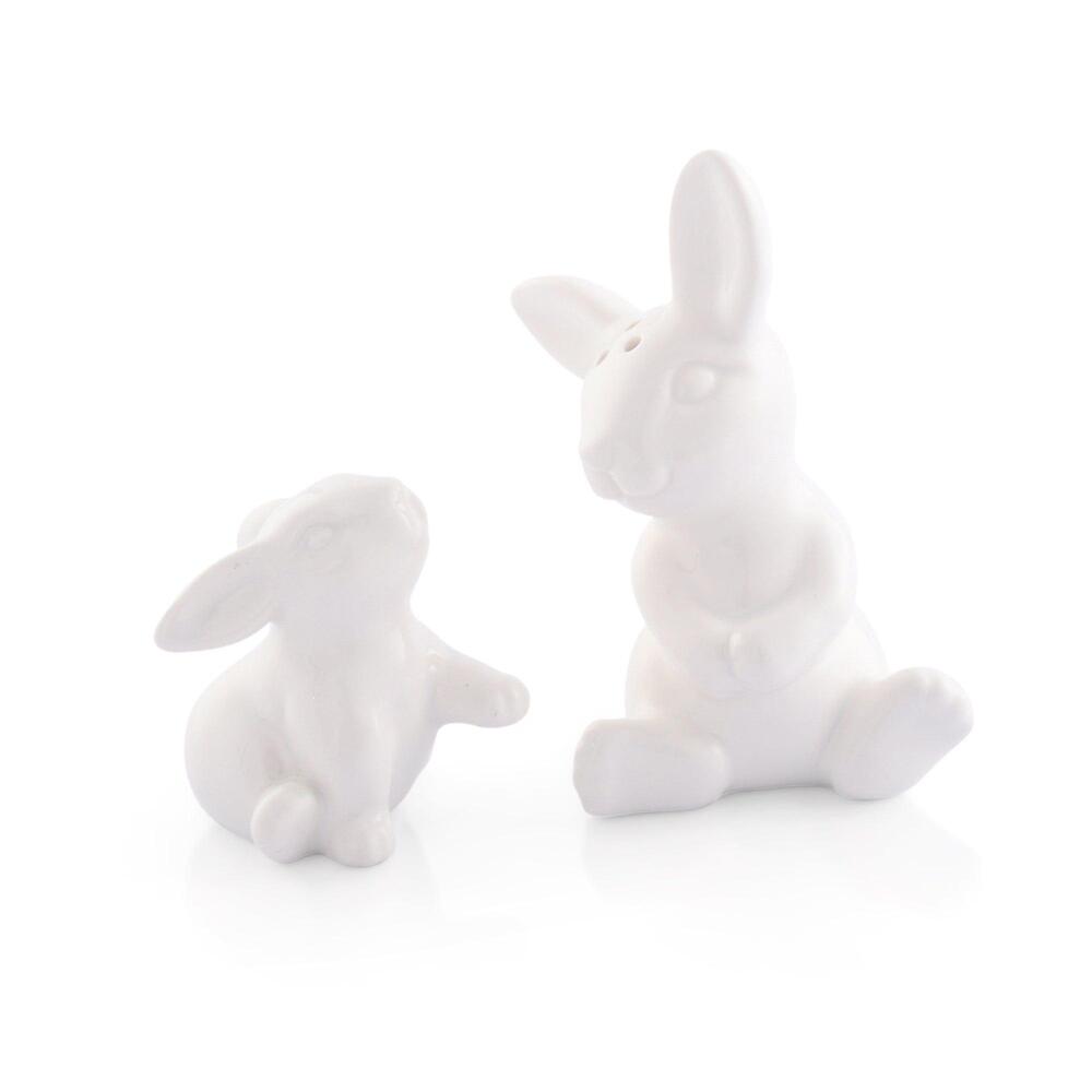 Porcelain Mother and Son Bunny Salt & Pepper by Arthur Court Designs 3