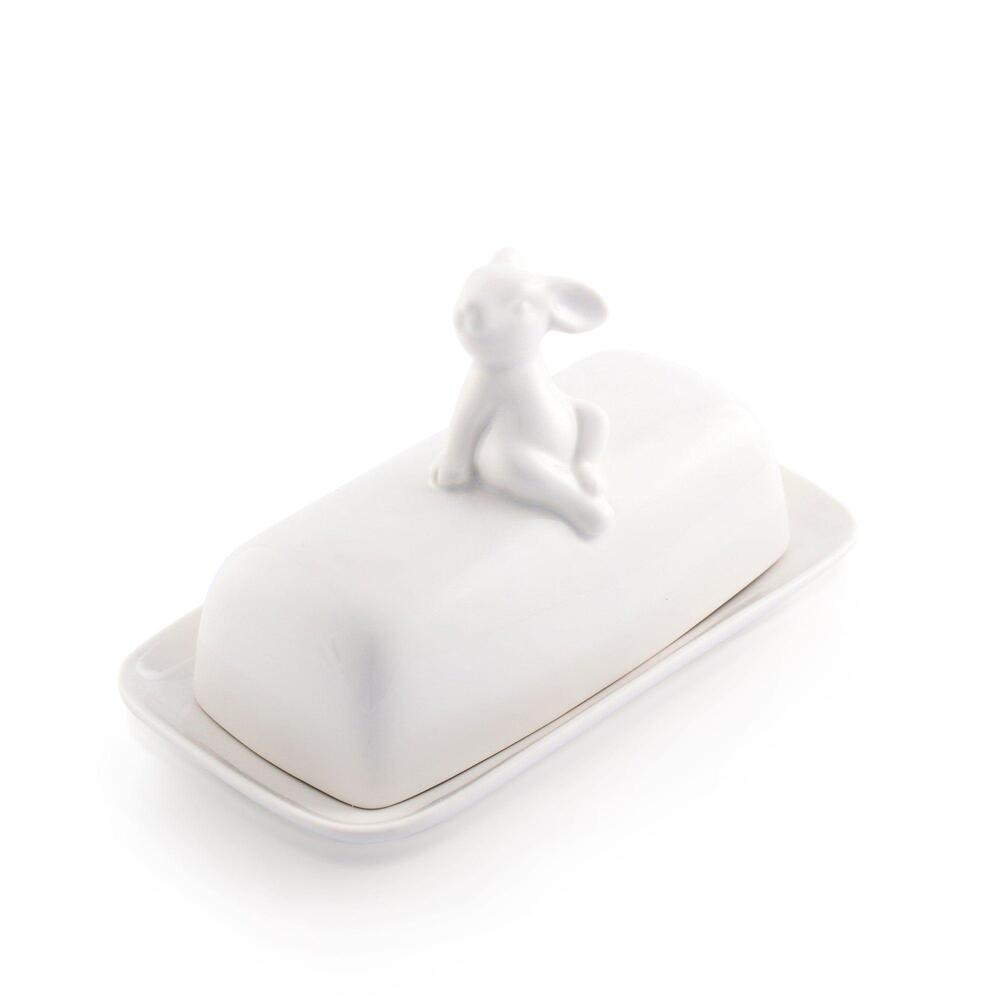 Porcelain Sitting Bunny Butter Dish by Arthur Court Designs 1