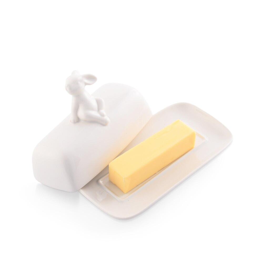Porcelain Sitting Bunny Butter Dish by Arthur Court Designs 2