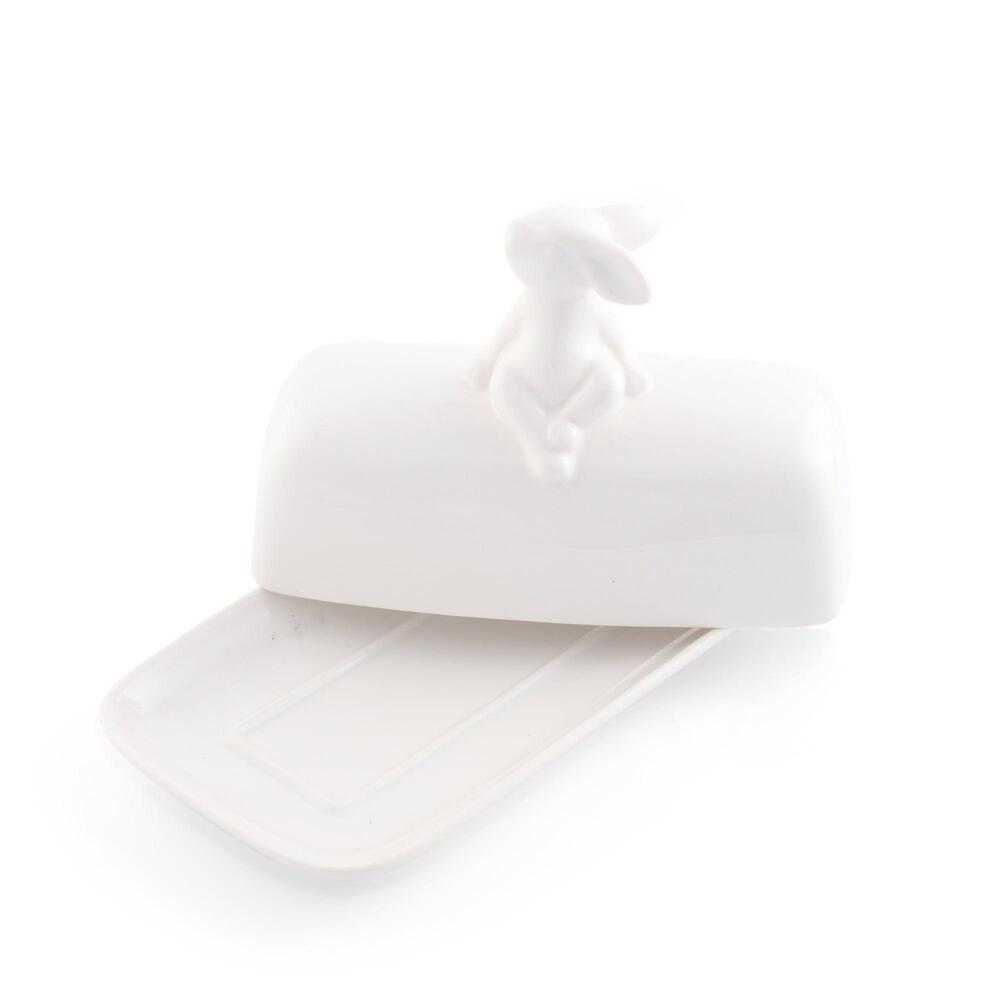 Porcelain Sitting Bunny Butter Dish by Arthur Court Designs 5