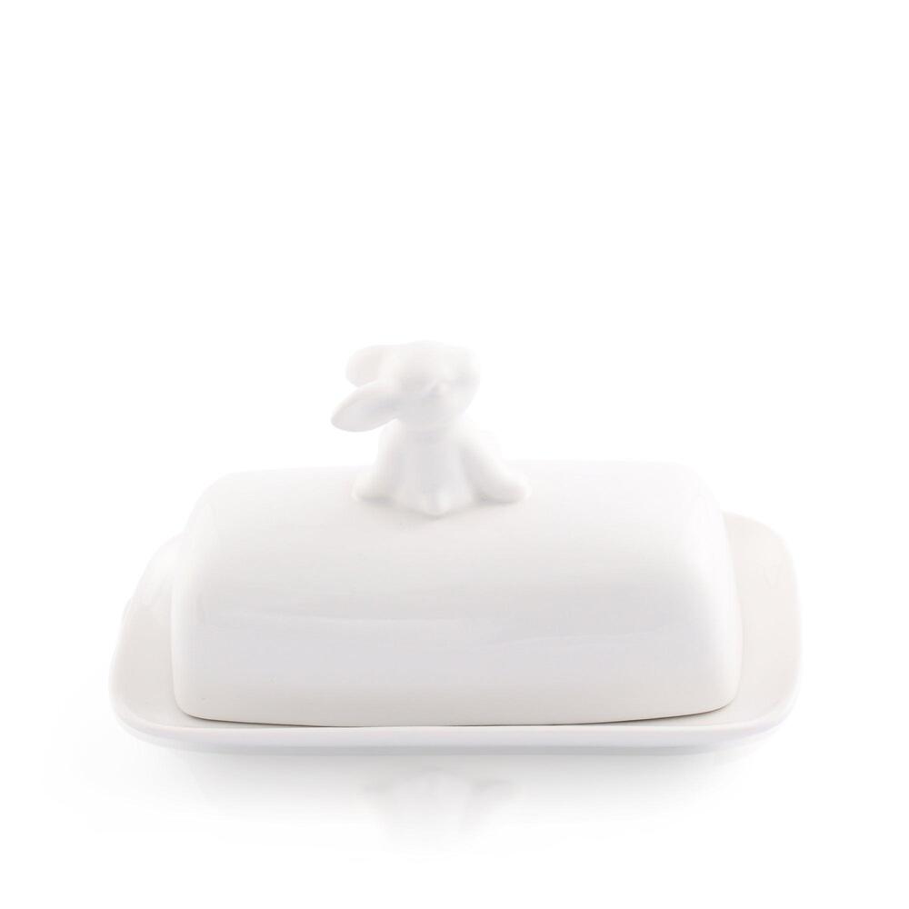 Porcelain Sitting Bunny Butter Dish by Arthur Court Designs 6