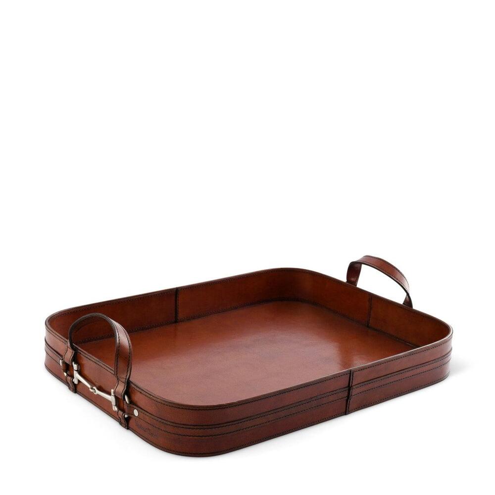 Premium Genuine Leather Bit Serving Tray - Perfect for Entertaining by Vagabond House 4