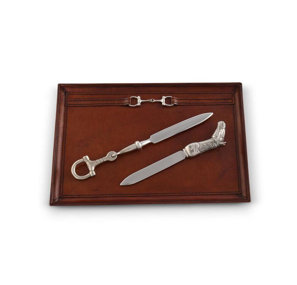 Premium Genuine Leather Equestrian Bit Catchall Tray by Vagabond House 3