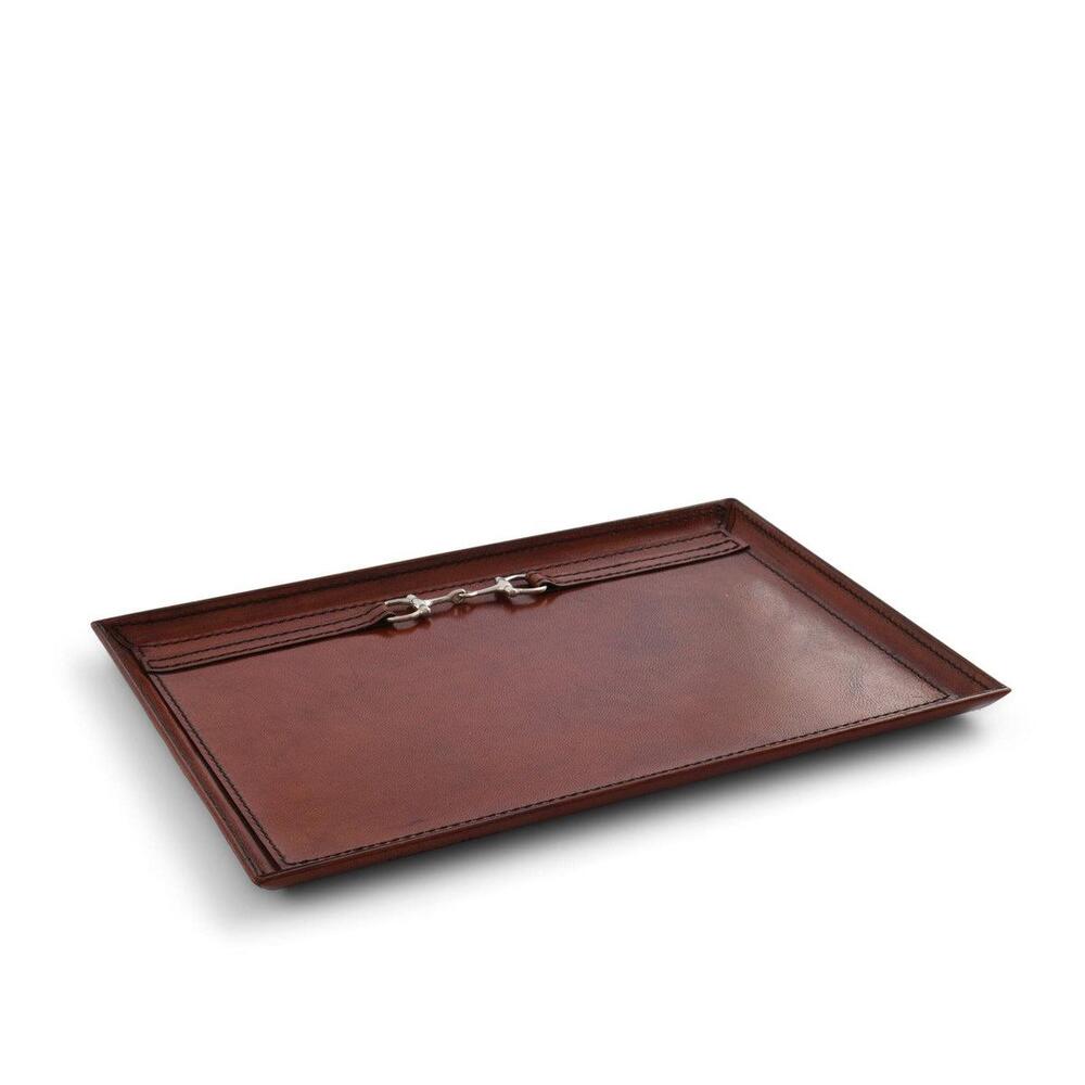 Premium Genuine Leather Equestrian Bit Catchall Tray by Vagabond House