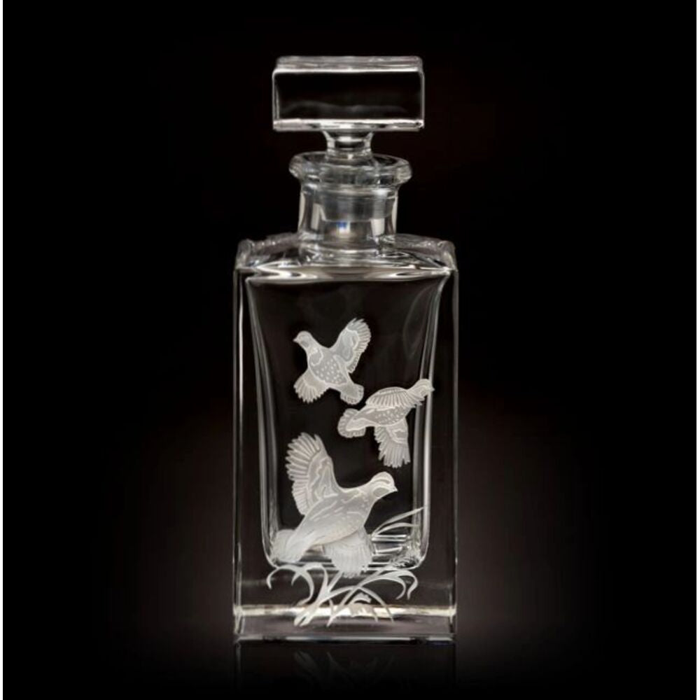 Quail Covey Classic Decanter Upland Game Birds by Julie Wear