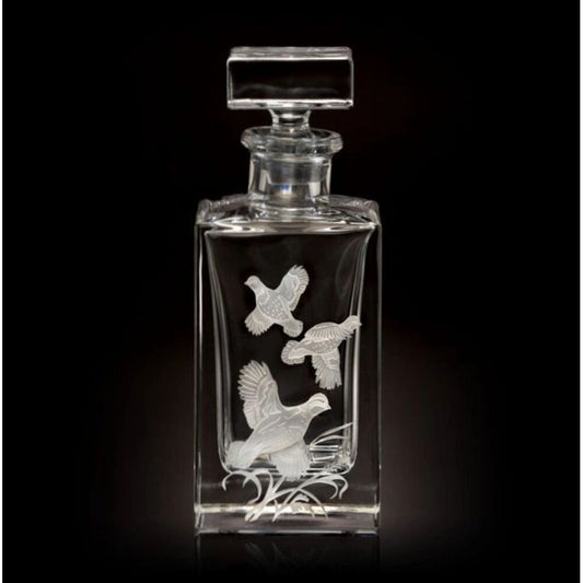 Quail Covey Classic Decanter Upland Game Birds by Julie Wear