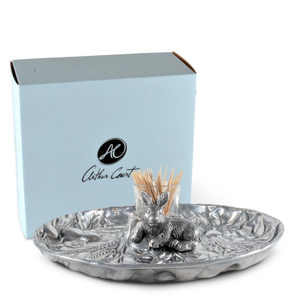 Rabbit Garden Tidbit Tray by Arthur Court Designs 5