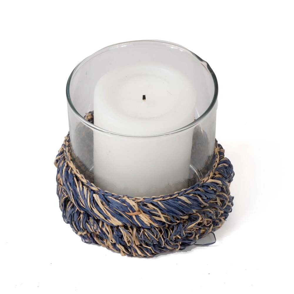 Raffia Glass Cylinder by Ngala Trading Company Additional Image - 3