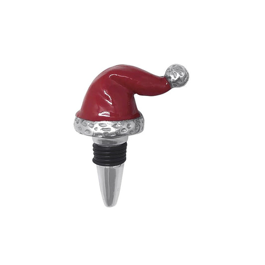 Red Santa Hat Bottle Stopper by Mariposa