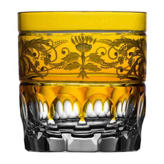Regency Amber Double Old Fashioned Glass by Varga Crystal