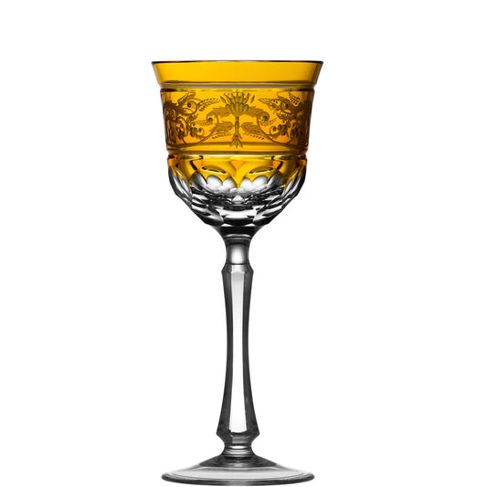 Regency Amber Wine Hock by Varga Crystal