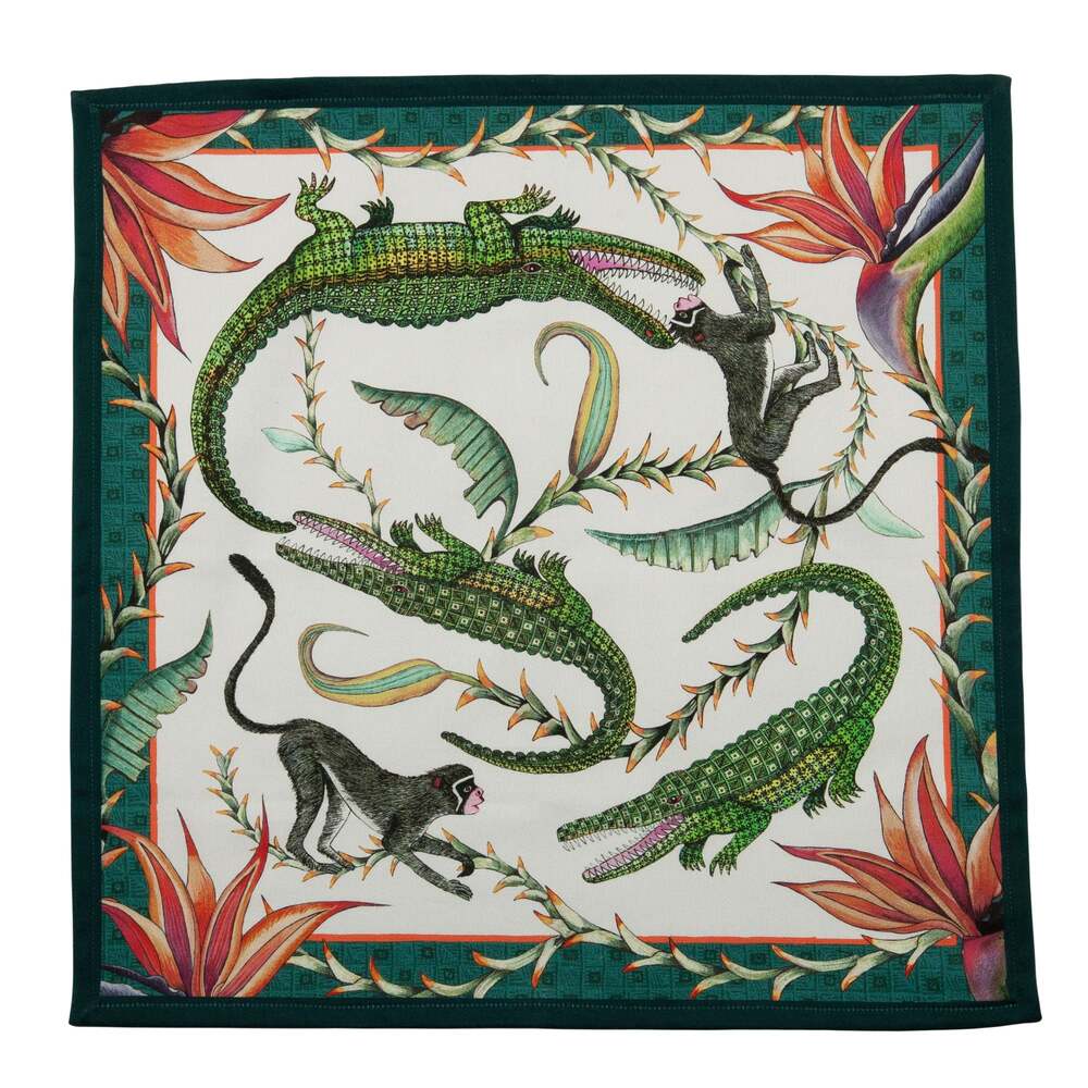 River Chase Napkins (Pair) - Chalk by Ngala Trading Company