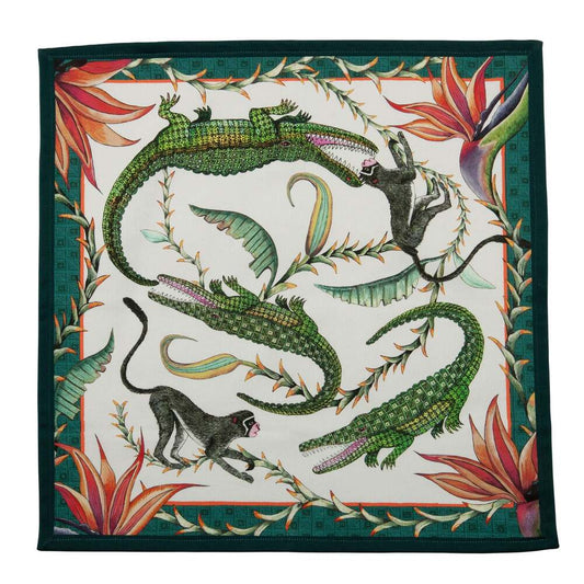 River Chase Napkins (Pair) - Chalk by Ngala Trading Company