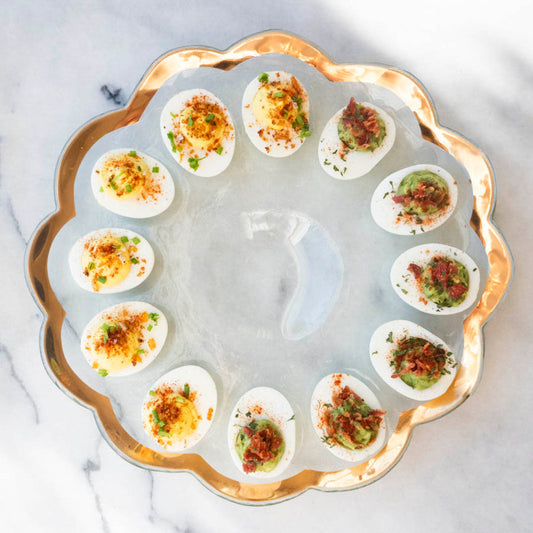 Roman 11.5" Antique Deviled Egg Platter by Annieglass Additional Image -1