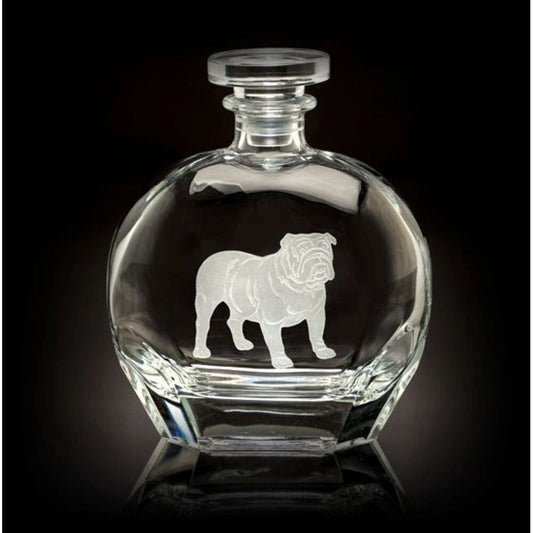 Round Decanter Bulldog by Julie Wear