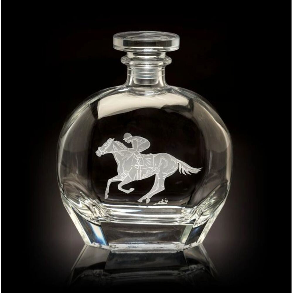 Round Decanter Race Horse by Julie Wear