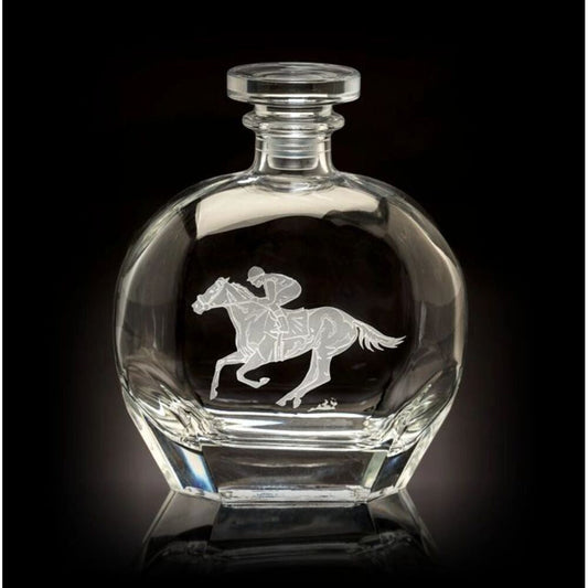 Round Decanter Race Horse by Julie Wear