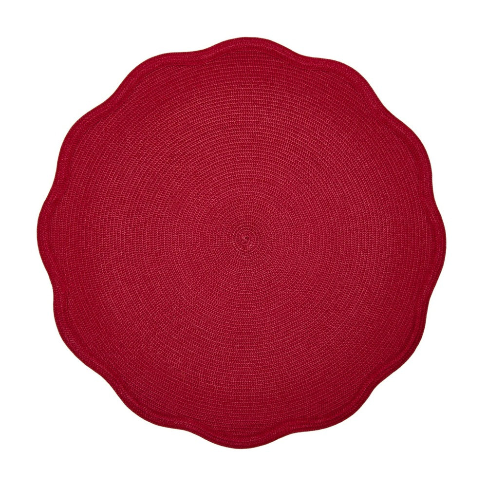 Round Scallop Placemat by Deborah Rhodes