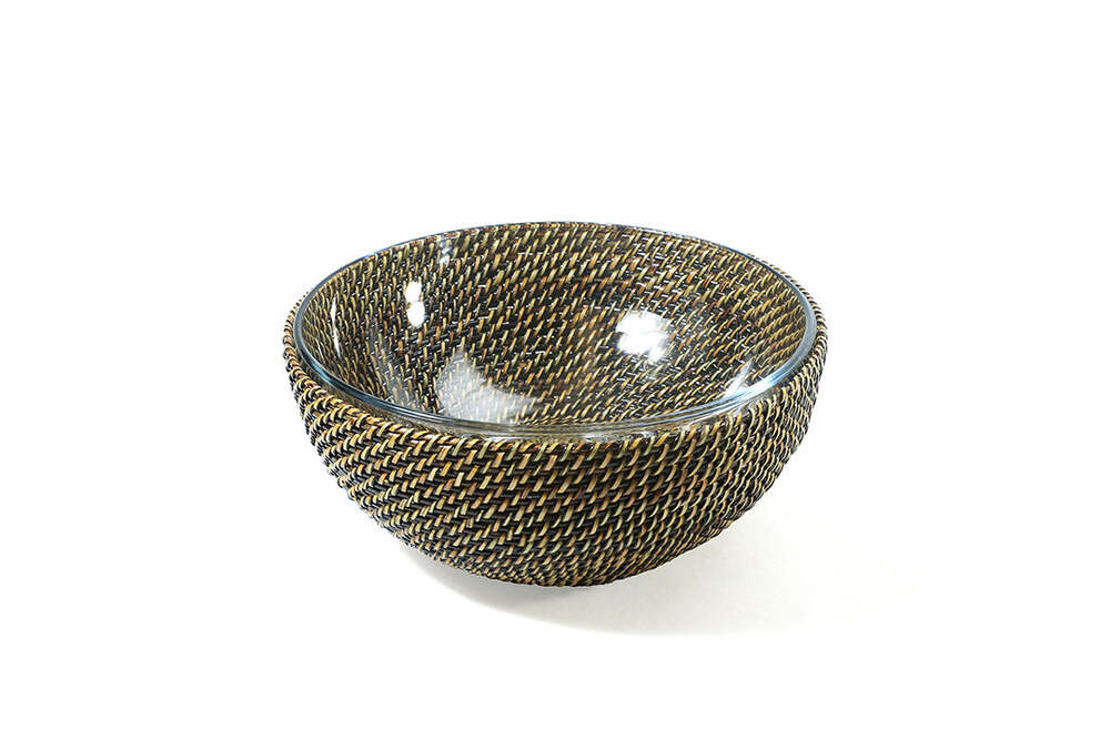 Round Serving Bowl Glass Diameter 9" by Calaisio