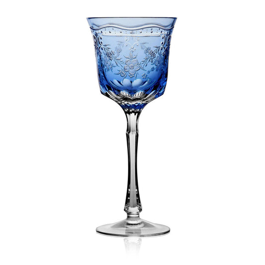 Royal Antoinette Sky Blue Water Glass by Varga Crystal