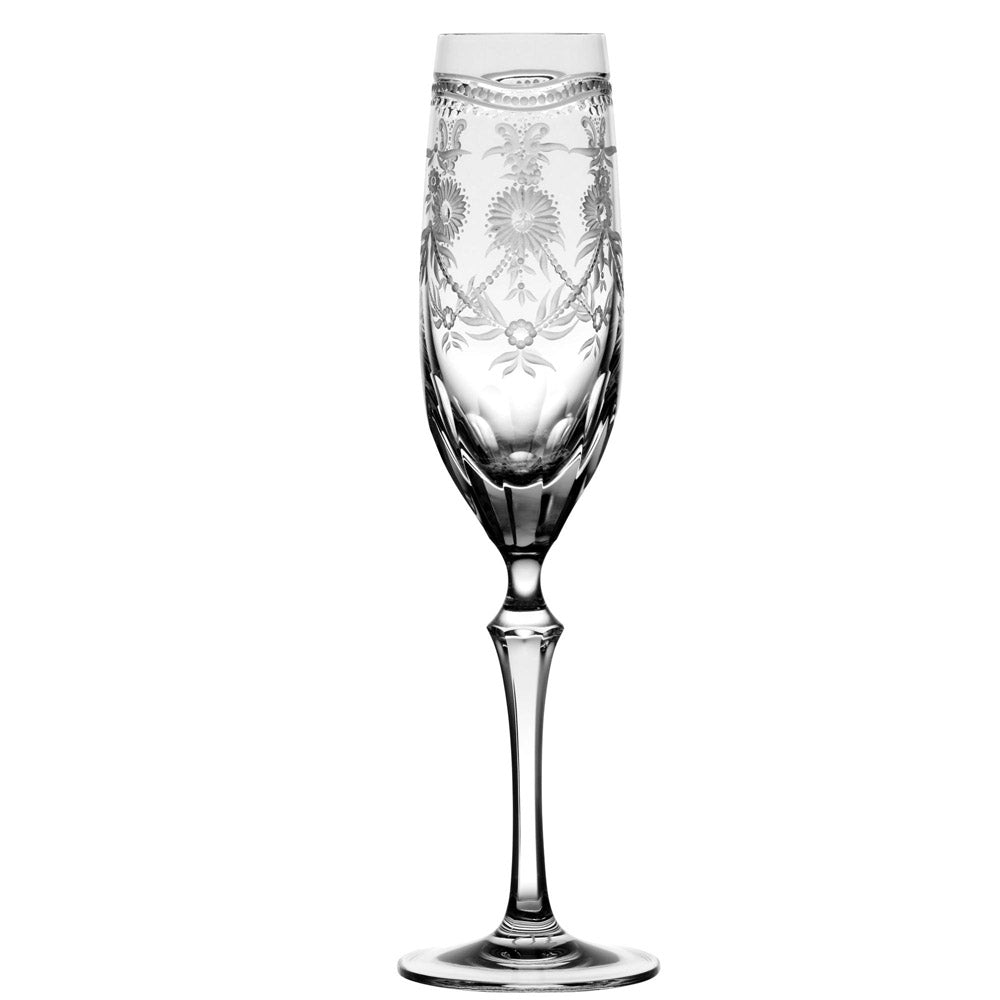 Royal Scroll Clear Flute by Varga Crystal