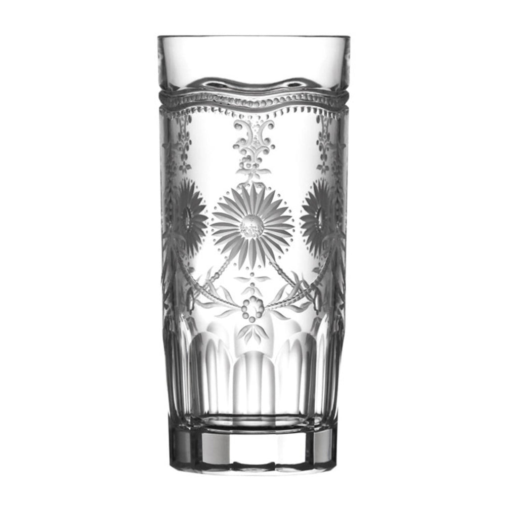 Royal Scroll Clear Highball by Varga Crystal