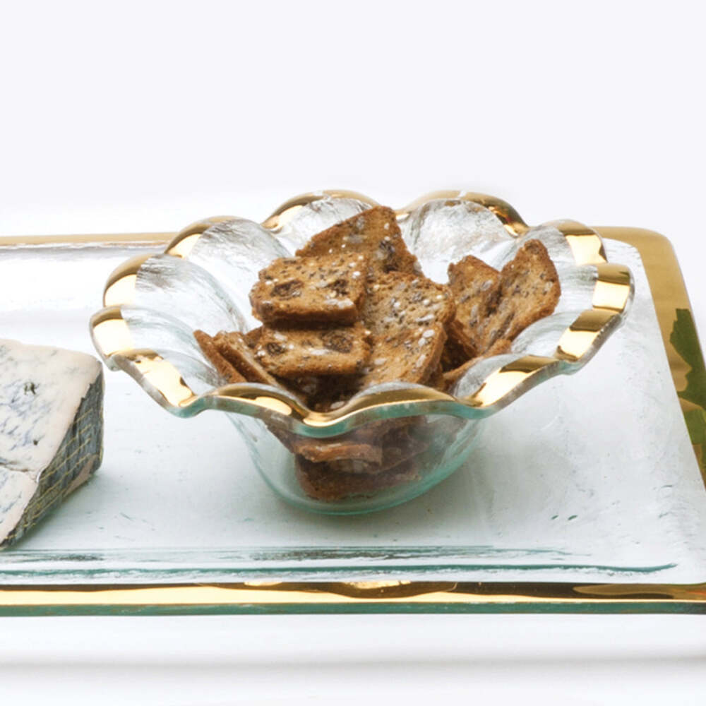 Ruffle 8 1/4" x 6 1/2" Dip Bowl by Annieglass Additional Image -2