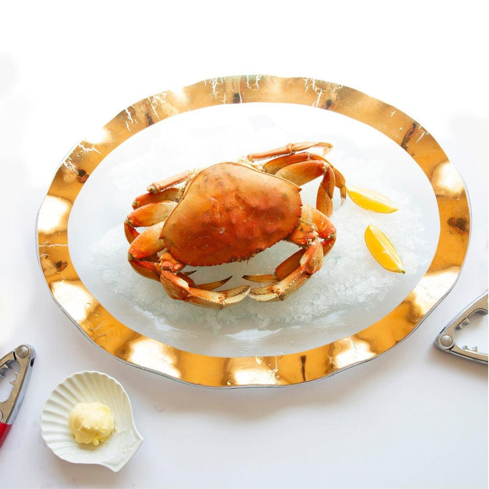 Ruffle Large Oval Platter by Annieglass