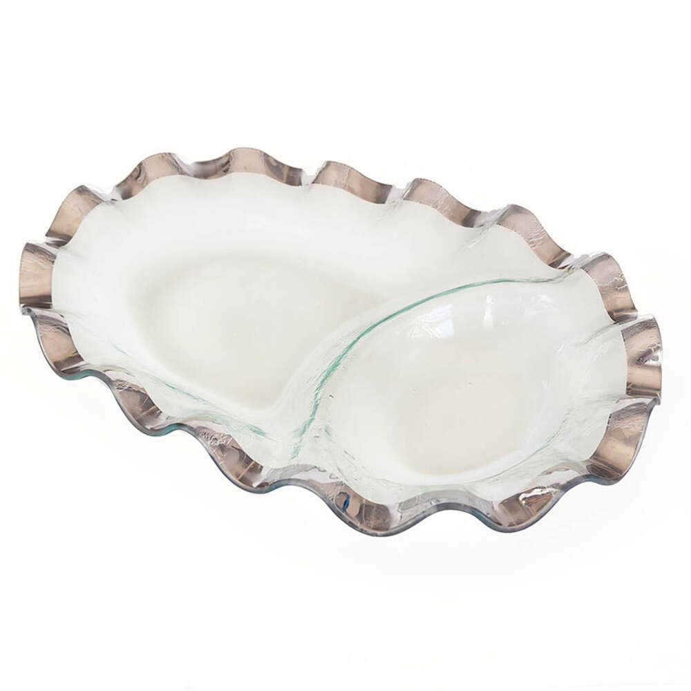 Ruffle Oval Chip & Dip by Annieglass Additional Image -4