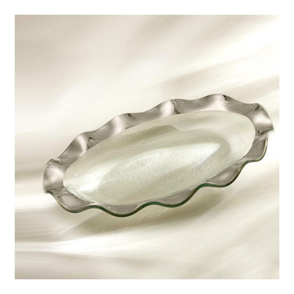 Ruffle Oval Platter by Annieglass