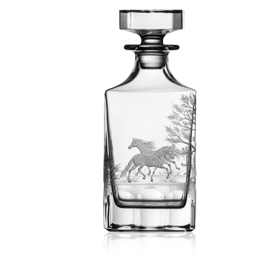 Run 4 Roses Clear Whiskey Decanter 0,75 Liter by Varga Crystal