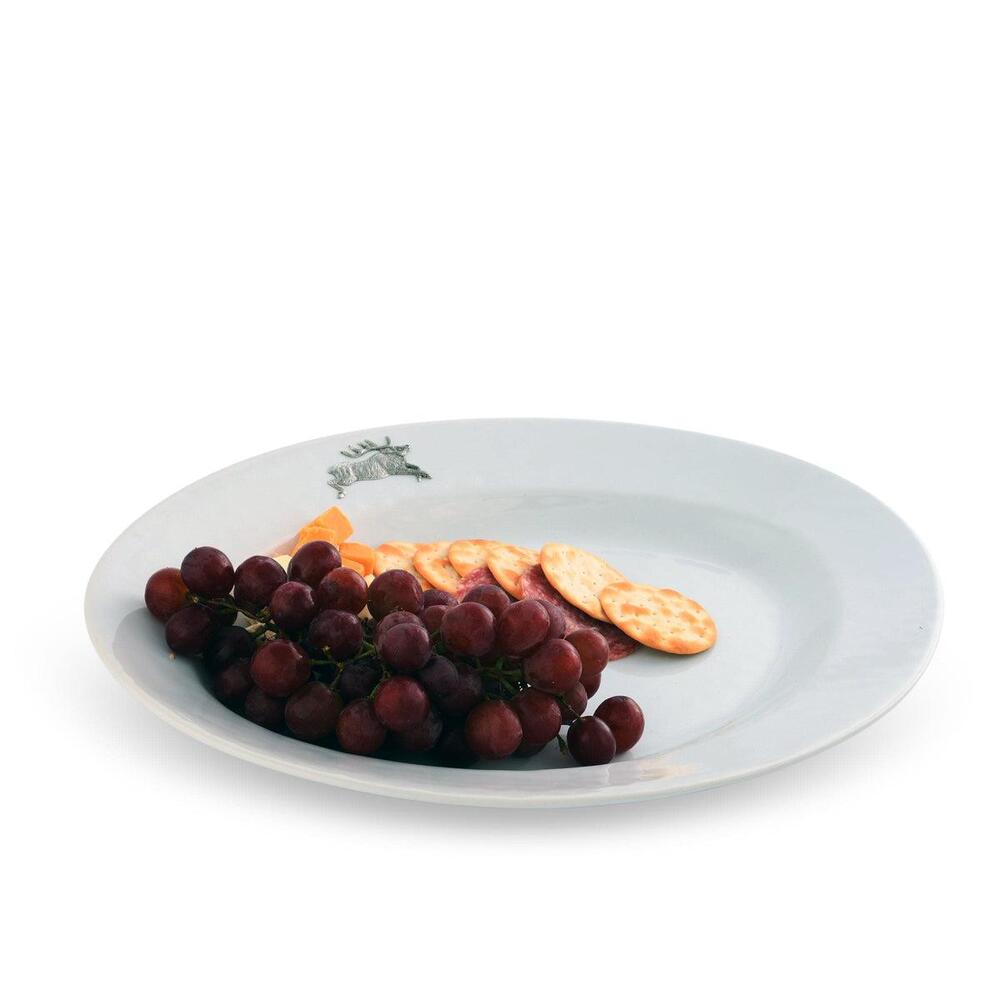 Running Elk Stoneware Serving Tray by Vagabond House