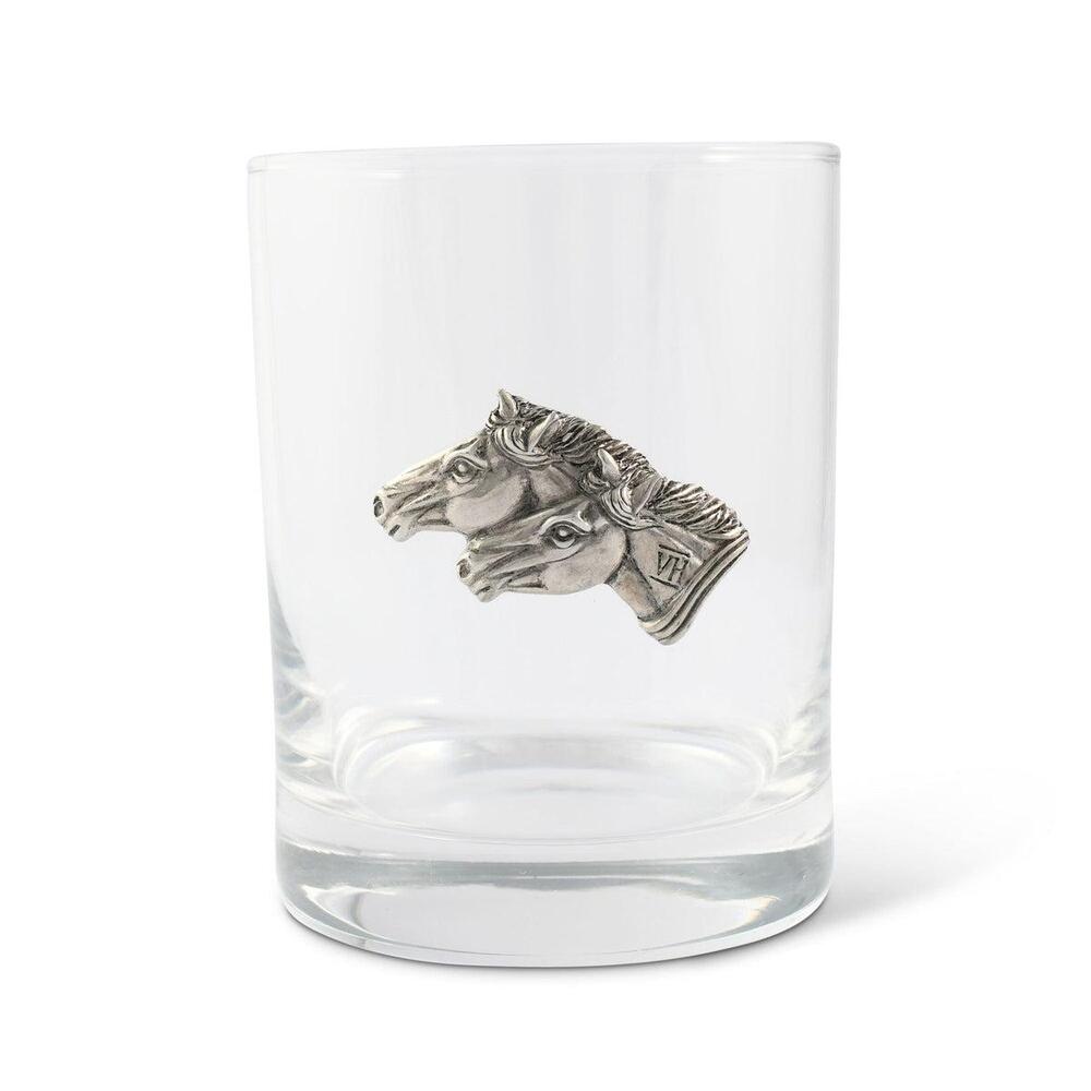 Running Horse Double Old Fashion Bar Glass by Vagabond House 2